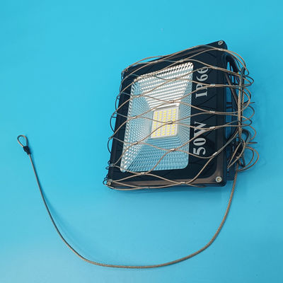 Anti-Jatuh Keamanan 300*300mm Rope Steel Net Untuk Lampu Lampu Speaker Mesh Safety Cover