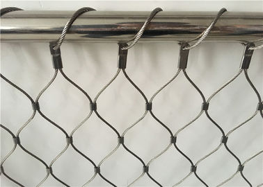 Kekuatan tinggi Inox Cable Mesh Netting Ferruled Style For Railing Guiding