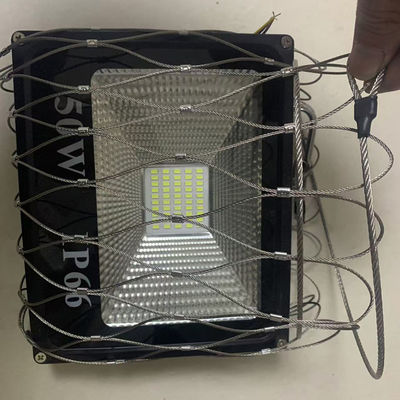 Keamanan 316 Kabel Drop Mencegah Jaring Untuk lampu sorot Kamera Anti Drop