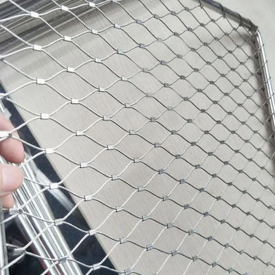 Ferrule Rajutan Kecantikan Tali Kawat Fleksibel Kabel Mesh untuk Kandang Kebun Binatang