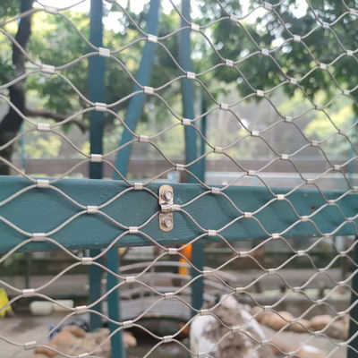 316 Fleksibel Steel Wire Rope Zoo Mesh Untuk Hewan