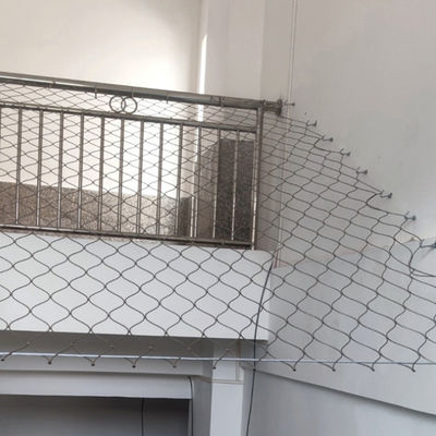 Customized Perlindungan Kabel Mesh Untuk Balustrade Keamanan stainless steel Wire Rope Net