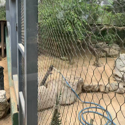 2mm Fleksibel Stainless Steel Wire Rope Mesh Kebun Binatang Aviary Net