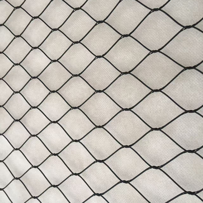 Black oxide stainless steel wire rope ferrule mesh netting untuk balustrade