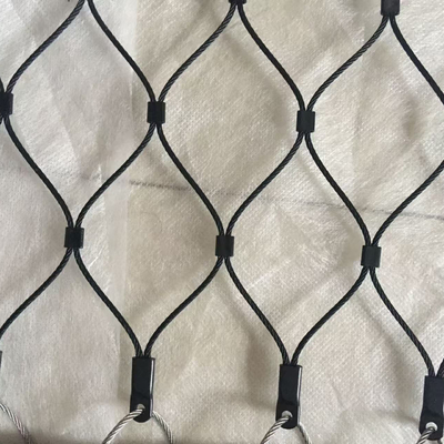 Jaring Pelindung Balustrade Mesh Tali Pengisi Tipe-X Kawat Baja Oksida Hitam