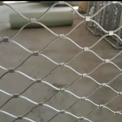 Fleksibel Wire Rope Mesh Korosi tahan stainless steel tahan lama jaring