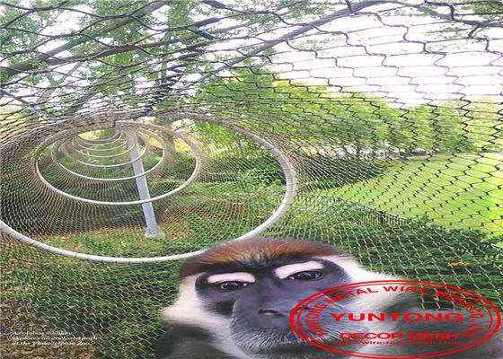 Tangan Woven Stainless Steel Cable Netting Wire Mesh Keamanan Untuk Kebun Binatang