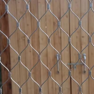 316 Stainless Steel Wire Rope Mesh Untuk Animal Zoo Enclosure Aviary Bird Net
