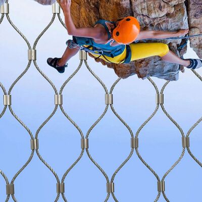 Jaring Pelindung Balustrade Jaring Tali Stainless Steel Infill Tipe-X Untuk Pegangan Tangan