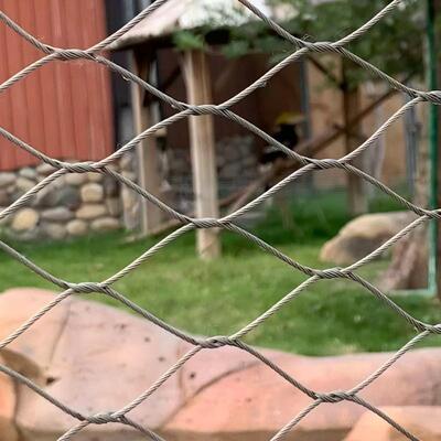 Fleksibel stainless steel rope mesh anti-jatuh jaring untuk kebun binatang kandang pagar balkon tangga