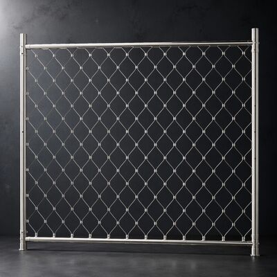 Balustrade Infill Kabel 80x80mm Ferrule Tali Mesh Untuk Tangga