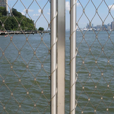 Jenis Ferrule Kustom Fleksibel SS316 Wire Rope Mesh 7 X 7