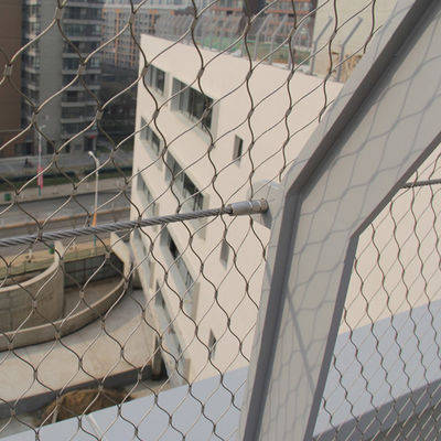 Fasad Arsitektur 80x80 304 Stainless Steel Rope Mesh