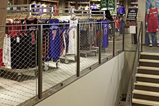 Bridge Stairway Stainless Steel Ferrule Rope Mesh 2.0 Mm Kawat Lubang 60 * 60mm