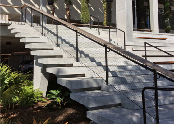 Fleksibel Balustrade Stairway Stainless Steel Rope Mesh 1.5mm
