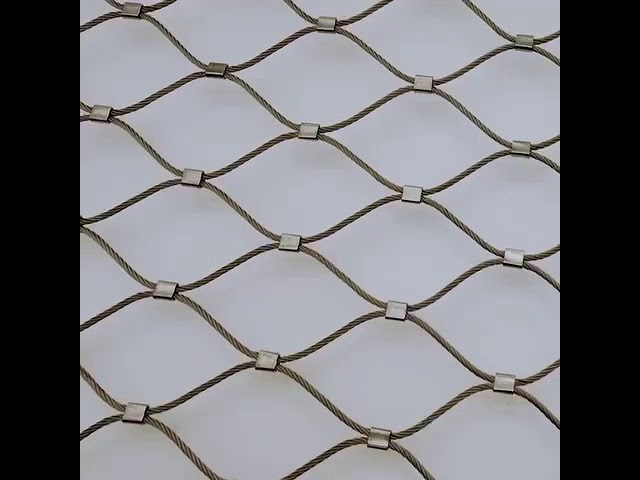 2.5Mm Stainless Steel Zoo Mesh Non Rusting Ferrule Rope Mesh Dapat Disesuaikan