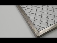 Webnet Belah Ketupat Arsitektur Ferrule Rope Mesh Baja Tahan Karat Fleksibel