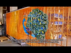 Gorden Rantai Tautan Warna Emas Dekorasi Aluminium Anodized Untuk Pintu