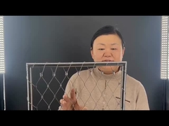 Jaring tali baja tahan karat dengan bingkai pengikat snap