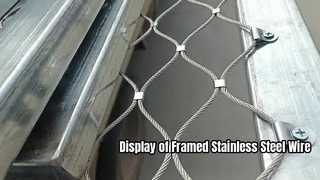 Tampilan Wire Rope Mesh Stainless Steel Berbingkai